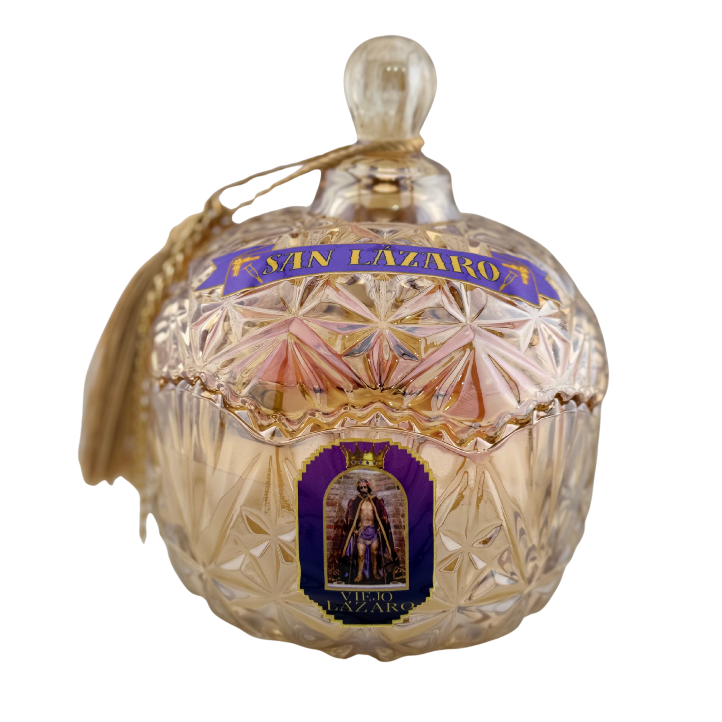 Vela de San Lázaro – Sanación, Fe y Protección Divina - San Lázaro Candle – Healing, Faith & Divine Protection
