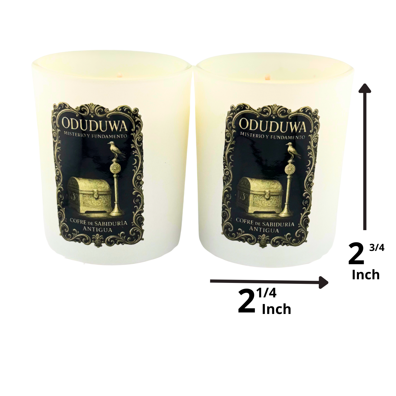 Pareja de 2 Velas Premium para Odduduwa de Santería y Orishas para Fortaleza, Sabiduría y Protección Espiritual – Premium Odduduwa Candle Set for Santeria & Orishas for Strength, Wisdom & Spiritual Protection.