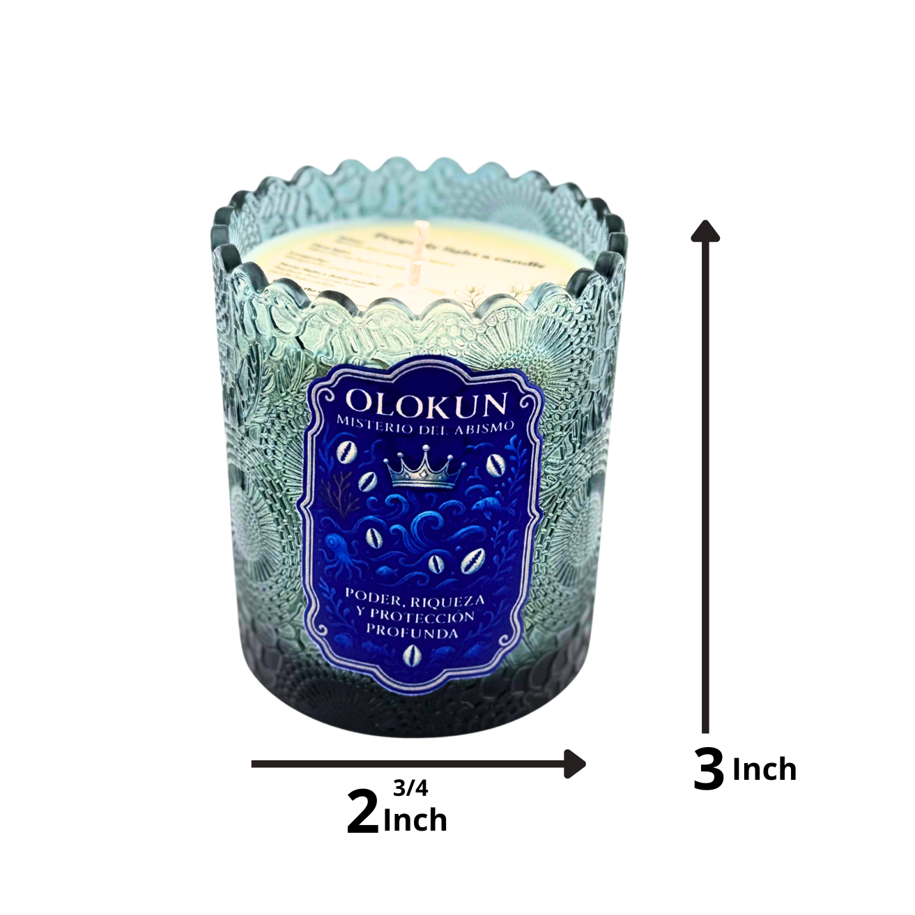Vela de Olokun – Misterio, Riqueza y Poder del Océano Olokun Candle – Mystery, Wealth & Power of the Ocean