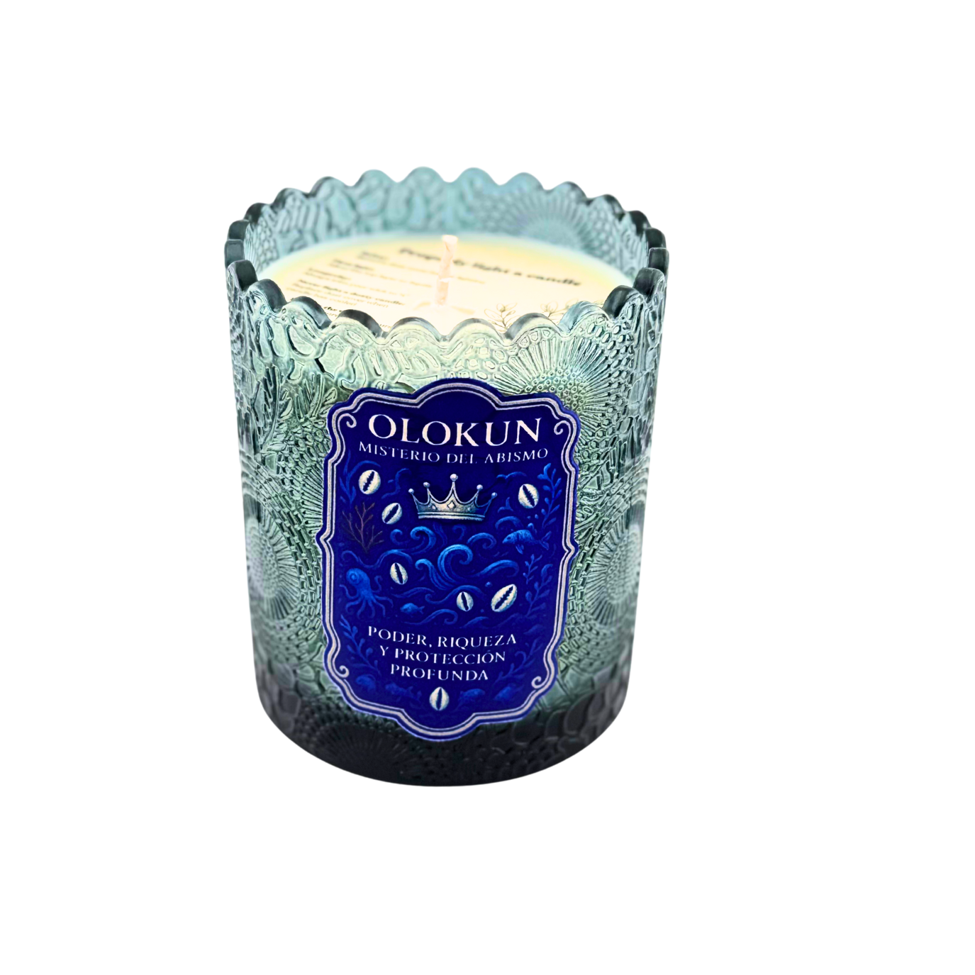 Vela de Olokun – Misterio, Riqueza y Poder del Océano Olokun Candle – Mystery, Wealth & Power of the Ocean