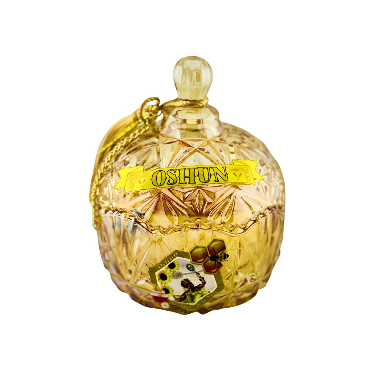 Vela de lujo para Oshun con aroma de Rosas, atrae amor y Dulzura - Luxury Candle for Oshun – Rose Scent, Love & Sweetness Attraction