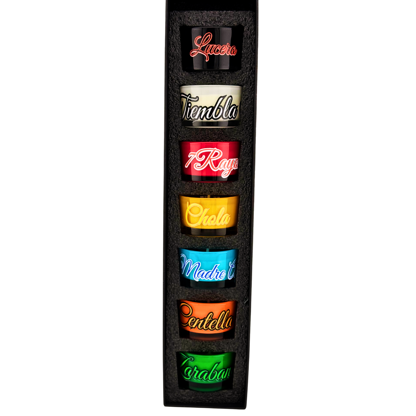 Set de Velas de las Siete Potencias Africanas – Fuerza, Protección y Caminos Abiertos - Seven African Powers Candle Set – Strength, Protection & Open Roads