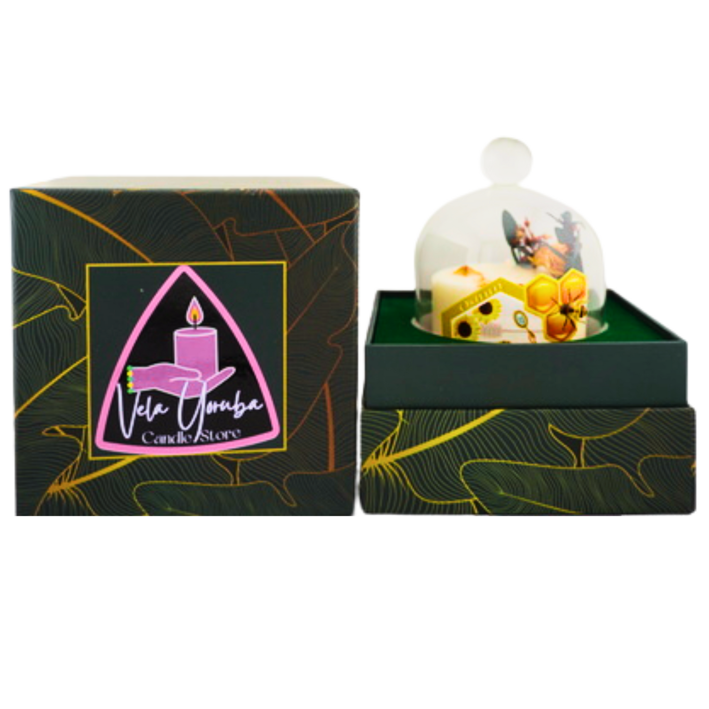 Vela de lujo para Oshun con aroma de Rosas, atrae amor y Dulzura - Luxury Candle for Oshun – Rose Scent, Love & Sweetness Attraction
