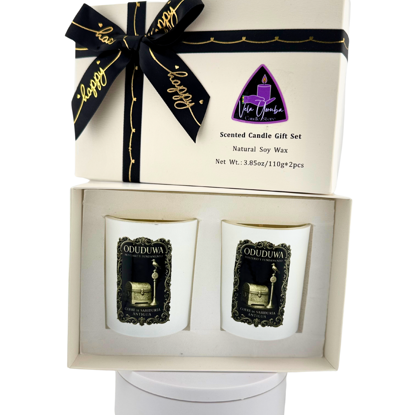 Pareja de Velas de Odduduwa – Set de Regalo, Protección y Poder Ancestral/Odduduwa Candle Pair – Gift Set, Protection & Ancestral Power