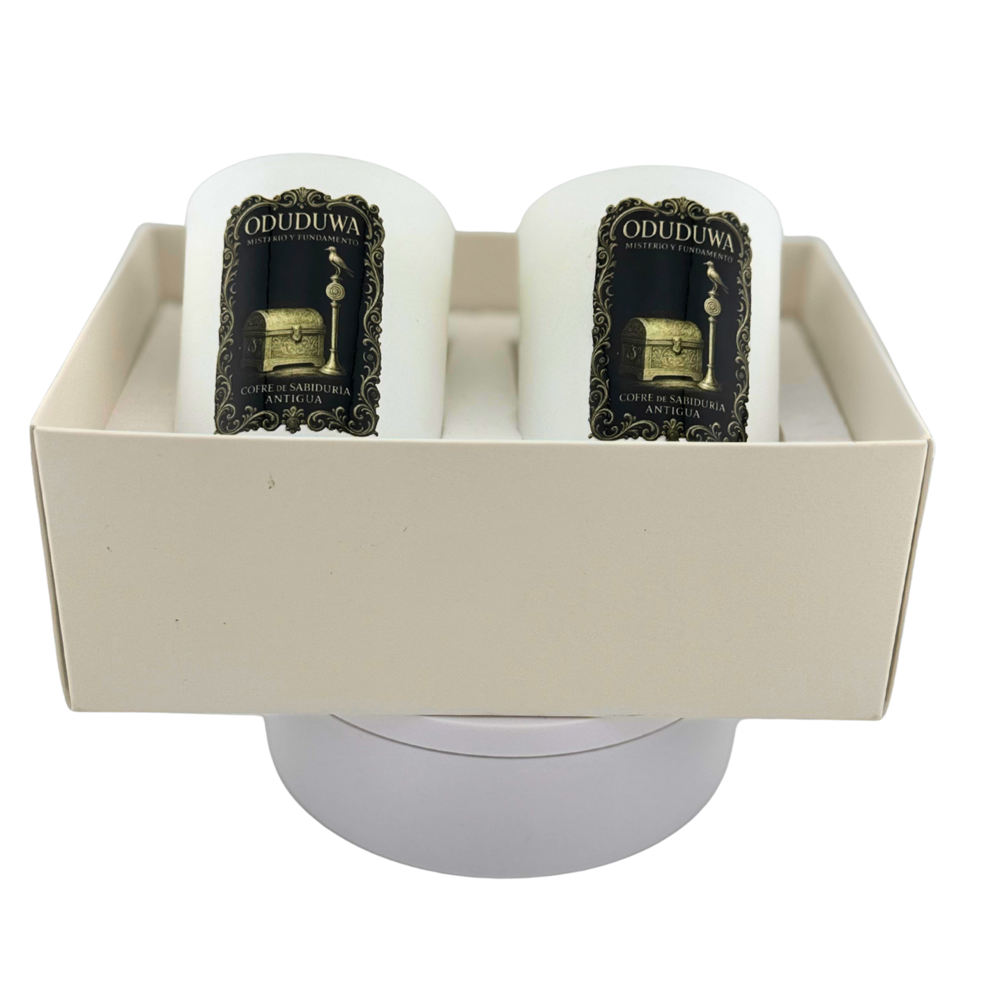Pareja de Velas de Odduduwa – Set de Regalo, Protección y Poder Ancestral/Odduduwa Candle Pair – Gift Set, Protection & Ancestral Power