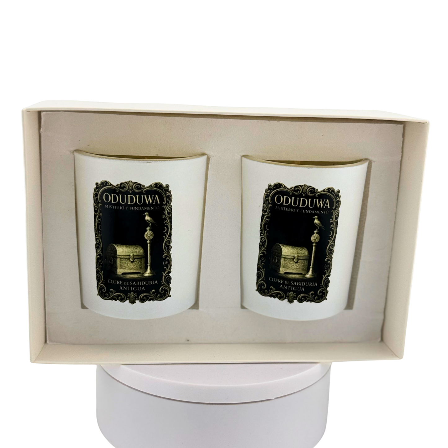 Pareja de Velas de Odduduwa – Set de Regalo, Protección y Poder Ancestral/Odduduwa Candle Pair – Gift Set, Protection & Ancestral Power