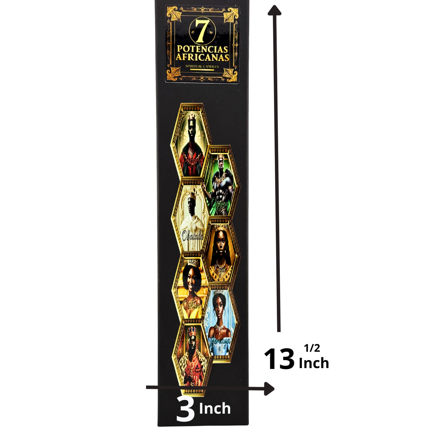 Set de Velas de las Siete Potencias Africanas – Fuerza, Protección y Caminos Abiertos - Seven African Powers Candle Set – Strength, Protection & Open Roads