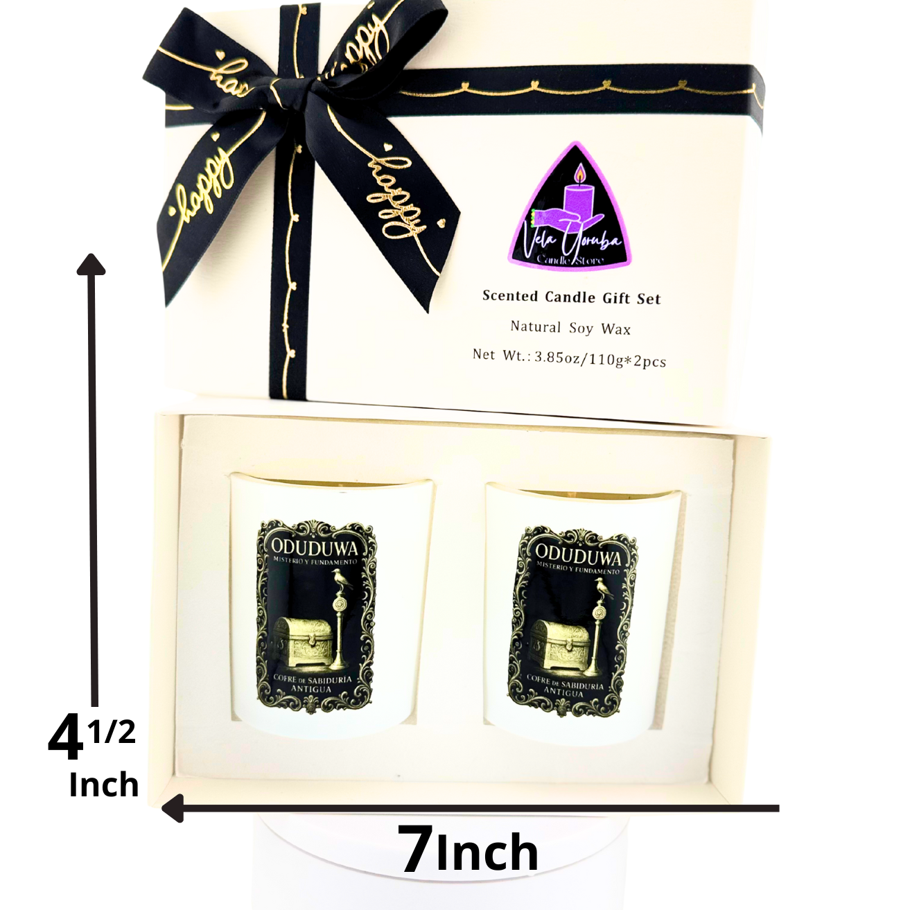 Pareja de 2 Velas Premium para Odduduwa de Santería y Orishas para Fortaleza, Sabiduría y Protección Espiritual –  Premium Odduduwa Candle Set for Santeria & Orishas for Strength, Wisdom & Spiritual Protection.