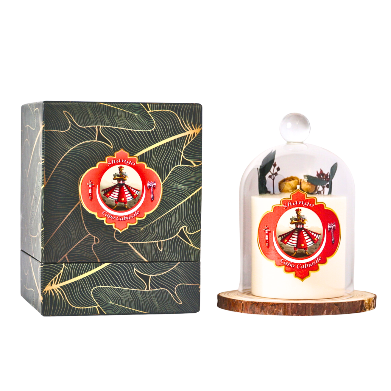 Vela de Lujo para Shango – Aroma de Rosas, Fuerza y Pasión Divina - Luxury Candle for Shango – Rose Scent, Divine Strength & Passion