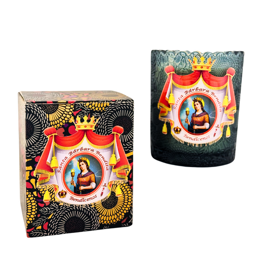 Vela de Santa Bárbara – Fuerza, Protección y Justicia Celestial Santa Barbara Candle – Strength, Protection & Divine Justice