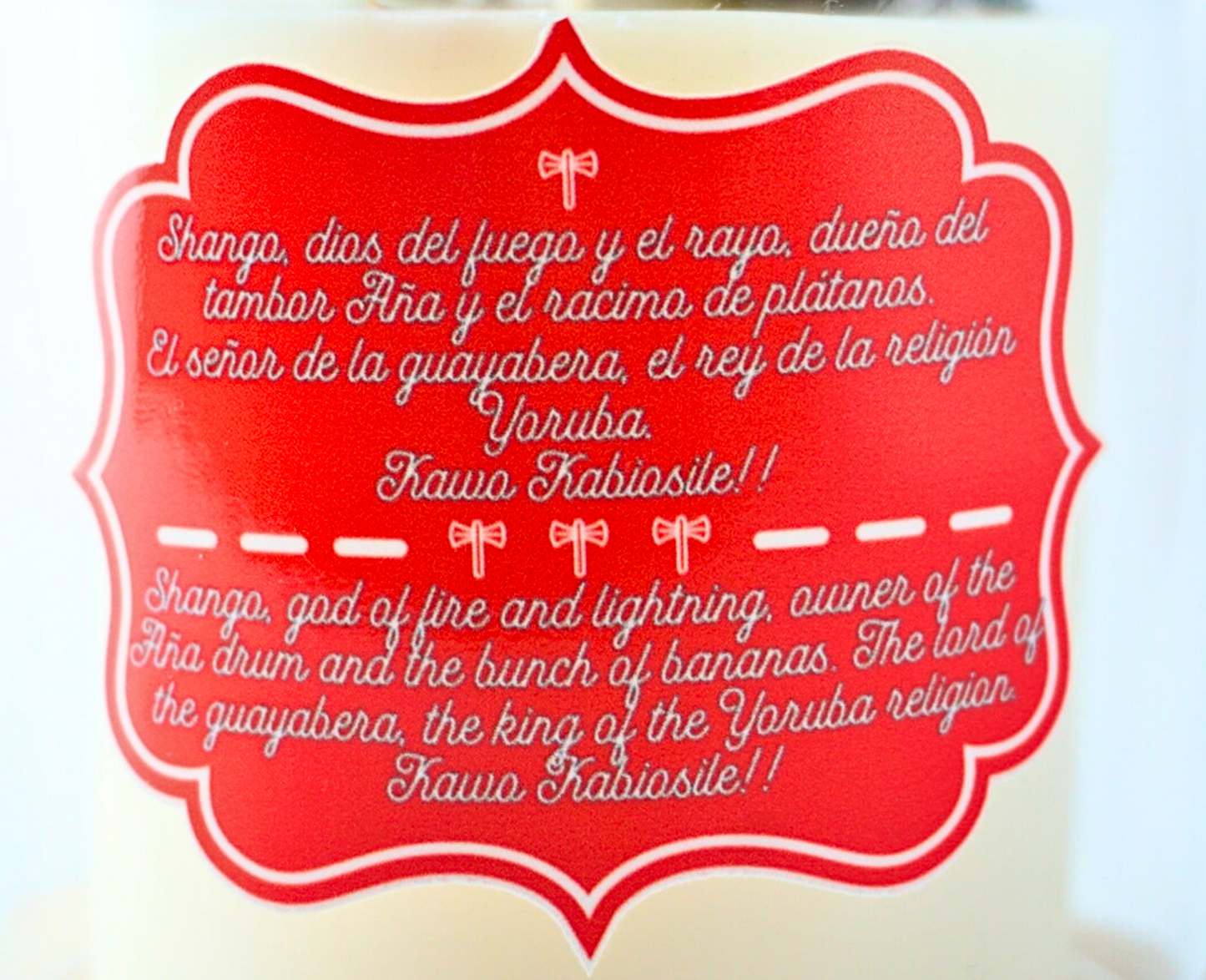 Vela de Lujo para Shango – Aroma de Rosas, Fuerza y Pasión Divina - Luxury Candle for Shango – Rose Scent, Divine Strength & Passion