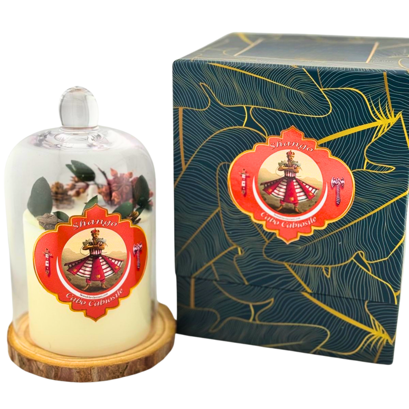 Vela de Lujo para Shango – Aroma de Rosas, Fuerza y Pasión Divina - Luxury Candle for Shango – Rose Scent, Divine Strength & Passion