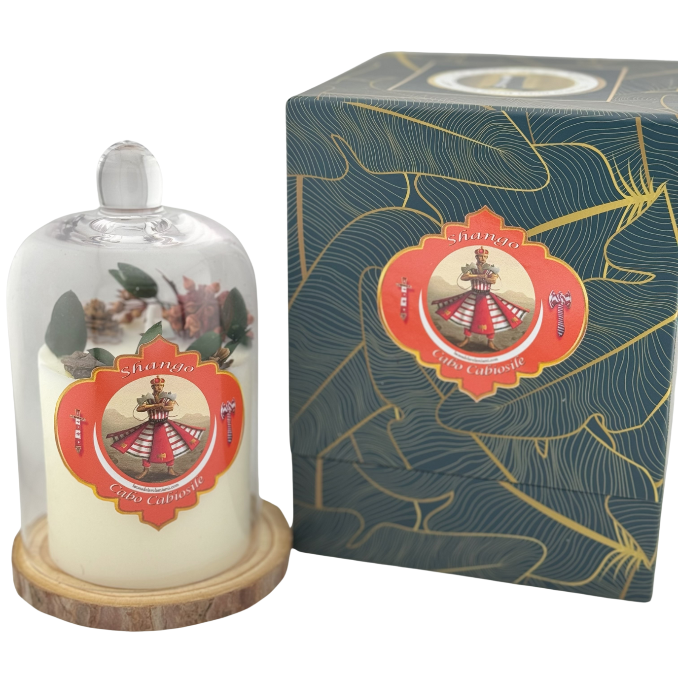 Vela de Lujo para Shango – Aroma de Rosas, Fuerza y Pasión Divina - Luxury Candle for Shango – Rose Scent, Divine Strength & Passion