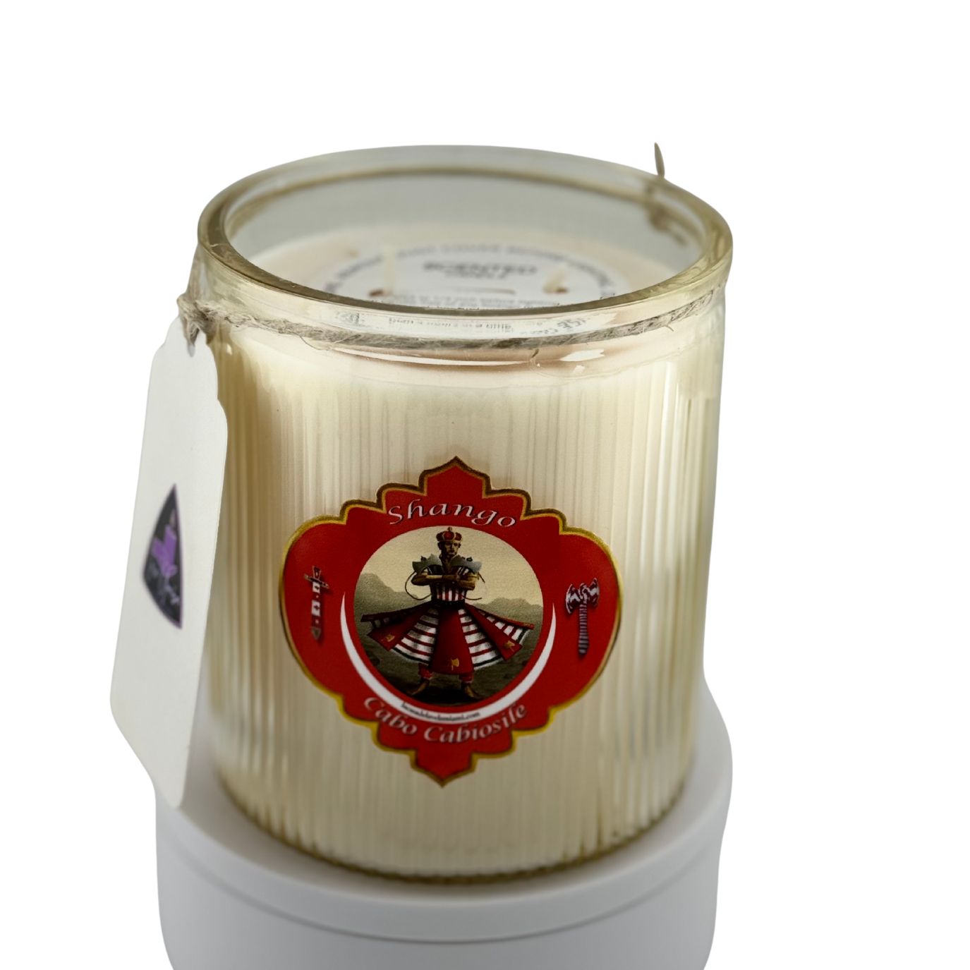 Vela de Lujo para Shango – Aroma de Coco, Fuerza y Pasión Divina - Luxury Candle for Shango – Coconut Scent, Divine Strength & Passion
