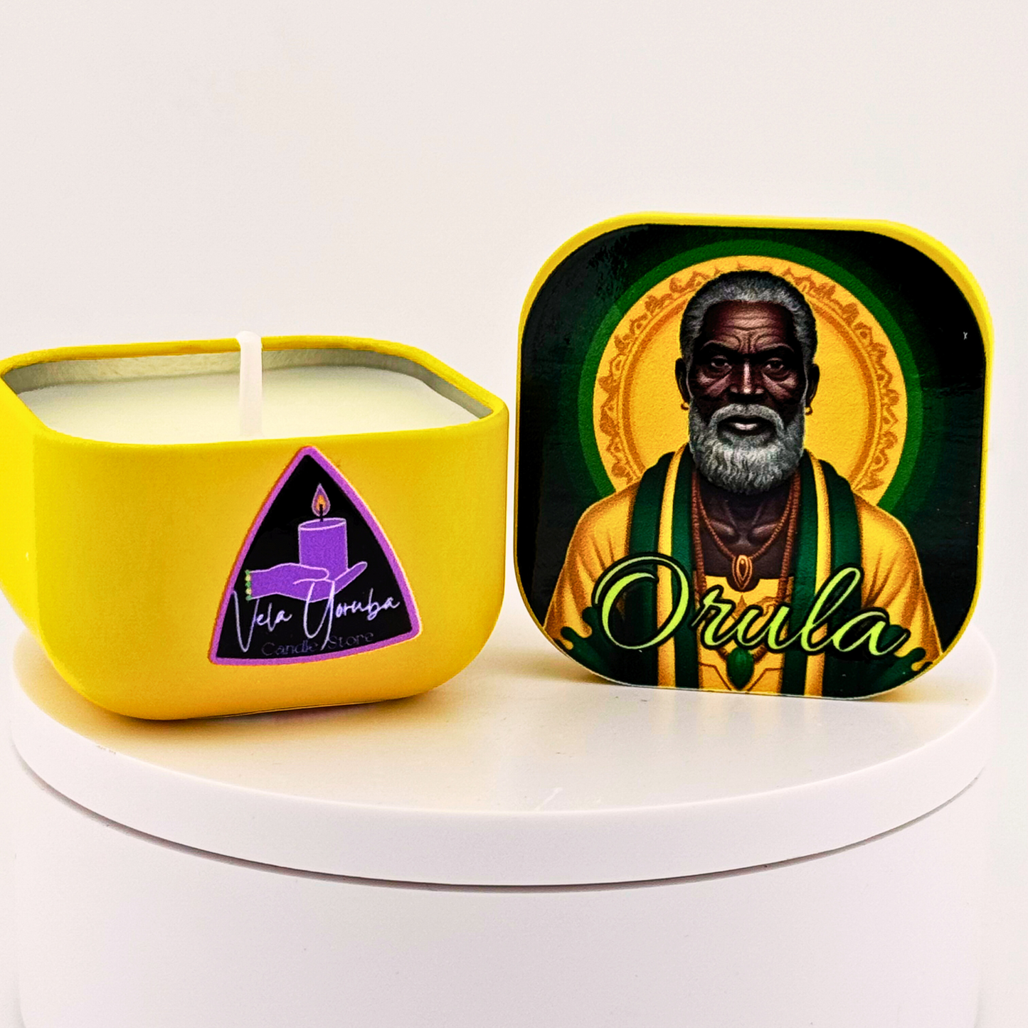 Pareja de Velas para Orula – Sabiduría, Destino y Protección Espiritual - Orula Candle – Wisdom, Destiny; Spiritual Protection