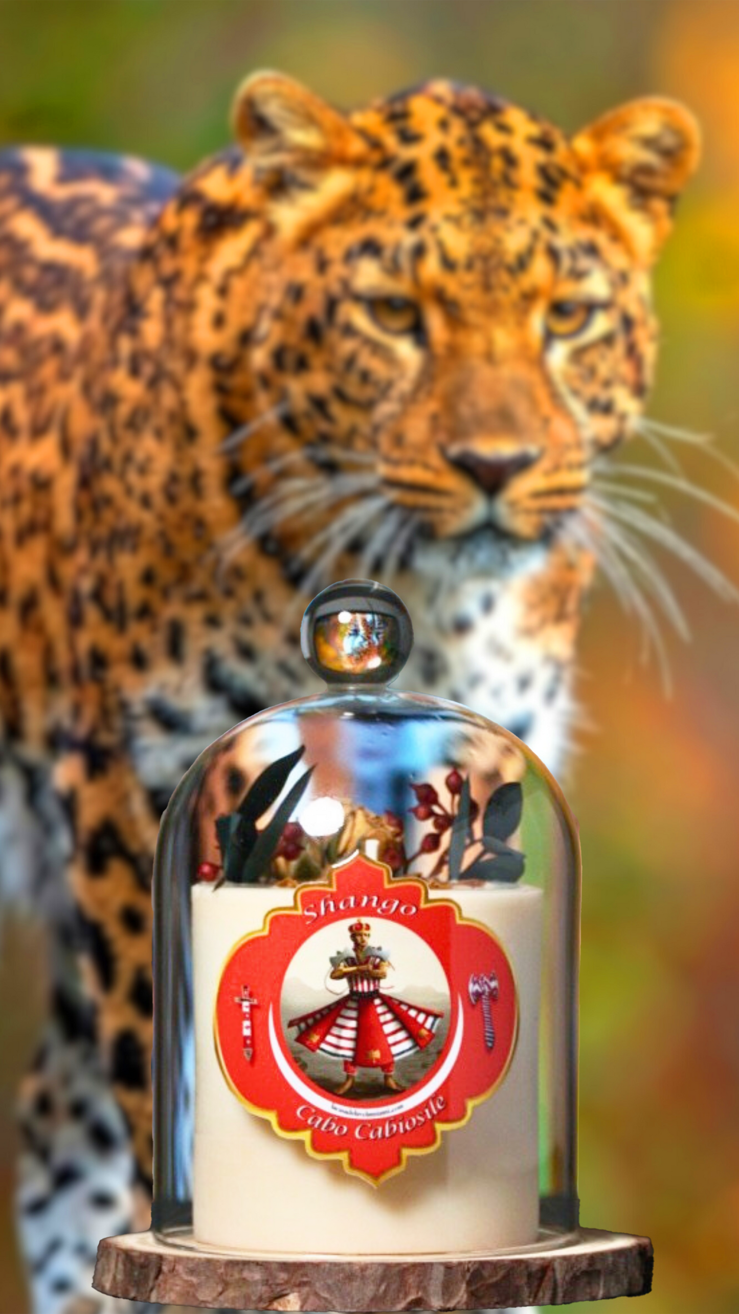 Vela de Lujo para Shango – Aroma de Rosas, Fuerza y Pasión Divina - Luxury Candle for Shango – Rose Scent, Divine Strength & Passion