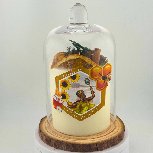 Vela de lujo para Oshun con aroma de Rosas, atrae amor y Dulzura - Luxury Candle for Oshun – Rose Scent, Love & Sweetness Attraction