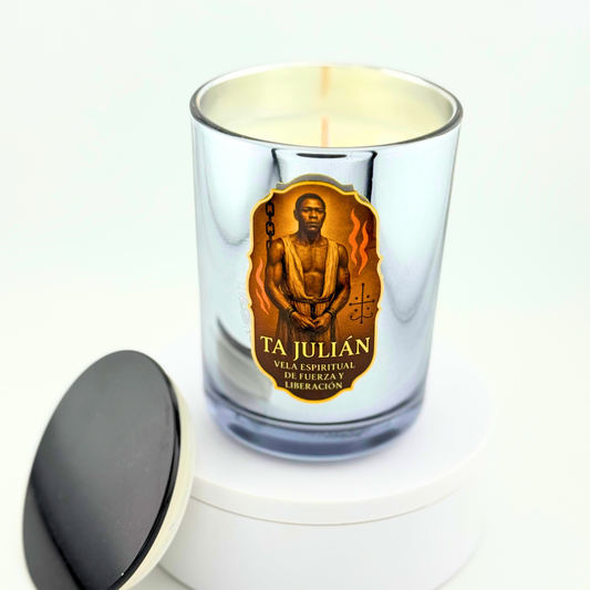 Vela de Lujo para Ta Julian – Aroma florales, Protección y Poder Espiritual - Luxury Candle for Ta Julian– Floral Scents, Spiritual Protection & Power