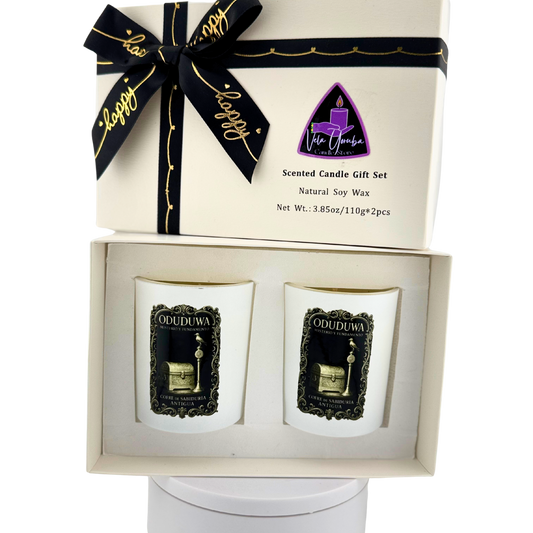 Pareja de Velas de Odduduwa – Set de Regalo, Protección y Poder Ancestral/Odduduwa Candle Pair – Gift Set, Protection &amp; Ancestral Power