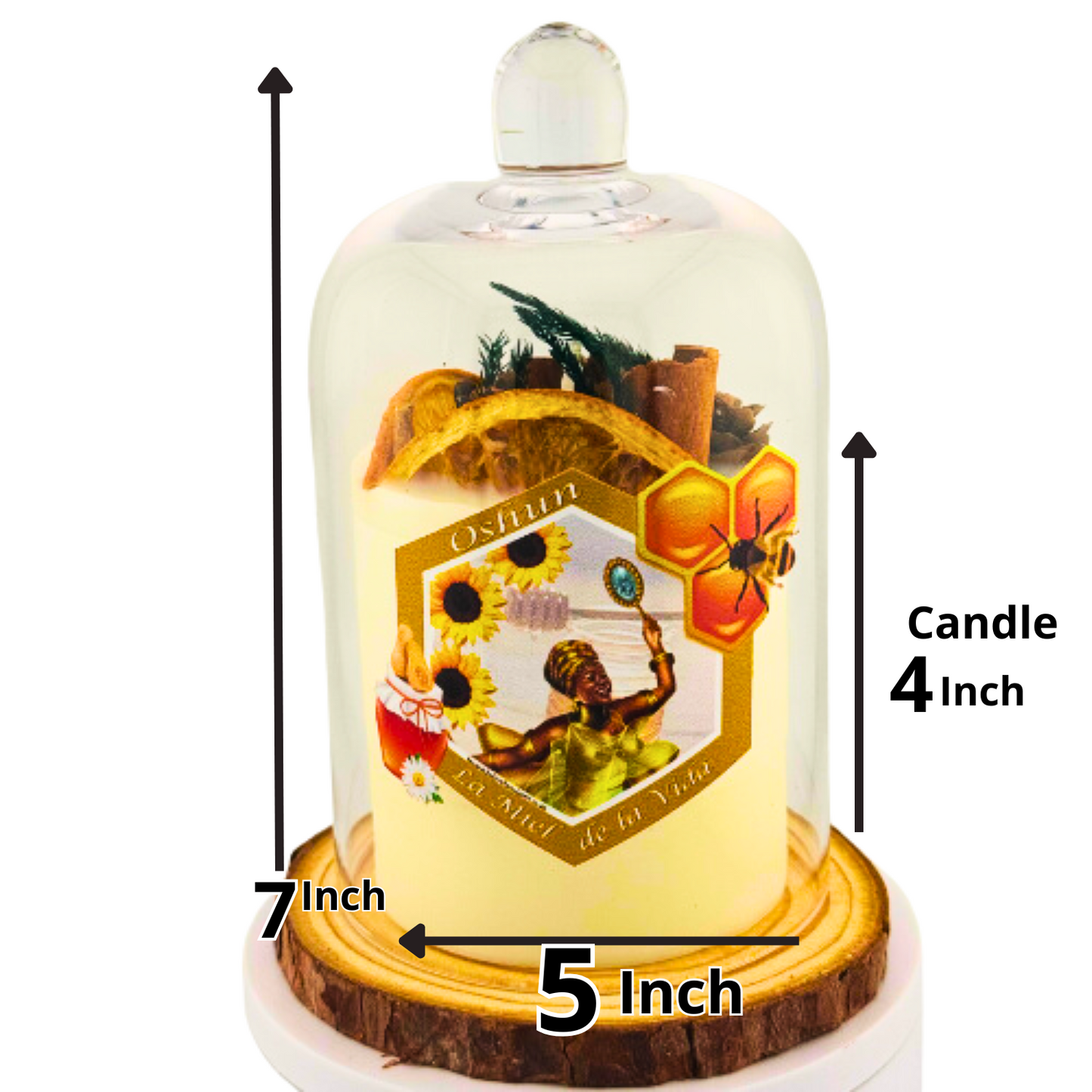 Vela de lujo para Oshun con aroma de Rosas, atrae amor y Dulzura - Luxury Candle for Oshun – Rose Scent, Love & Sweetness Attraction