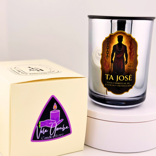 Vela de Lujo para Ta José – Aroma florales, Protección y Poder Espiritual - Luxury Candle for Ta José – Floral Scents, Spiritual Protection & Power