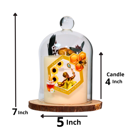 Vela Premium para Oshún de Santería y Orishas para Amor, Atracción y Dulzura Espiritual. Premium Oshun Candle for Santeria & Orishas for Love, Attraction & Spiritual Sweetness.