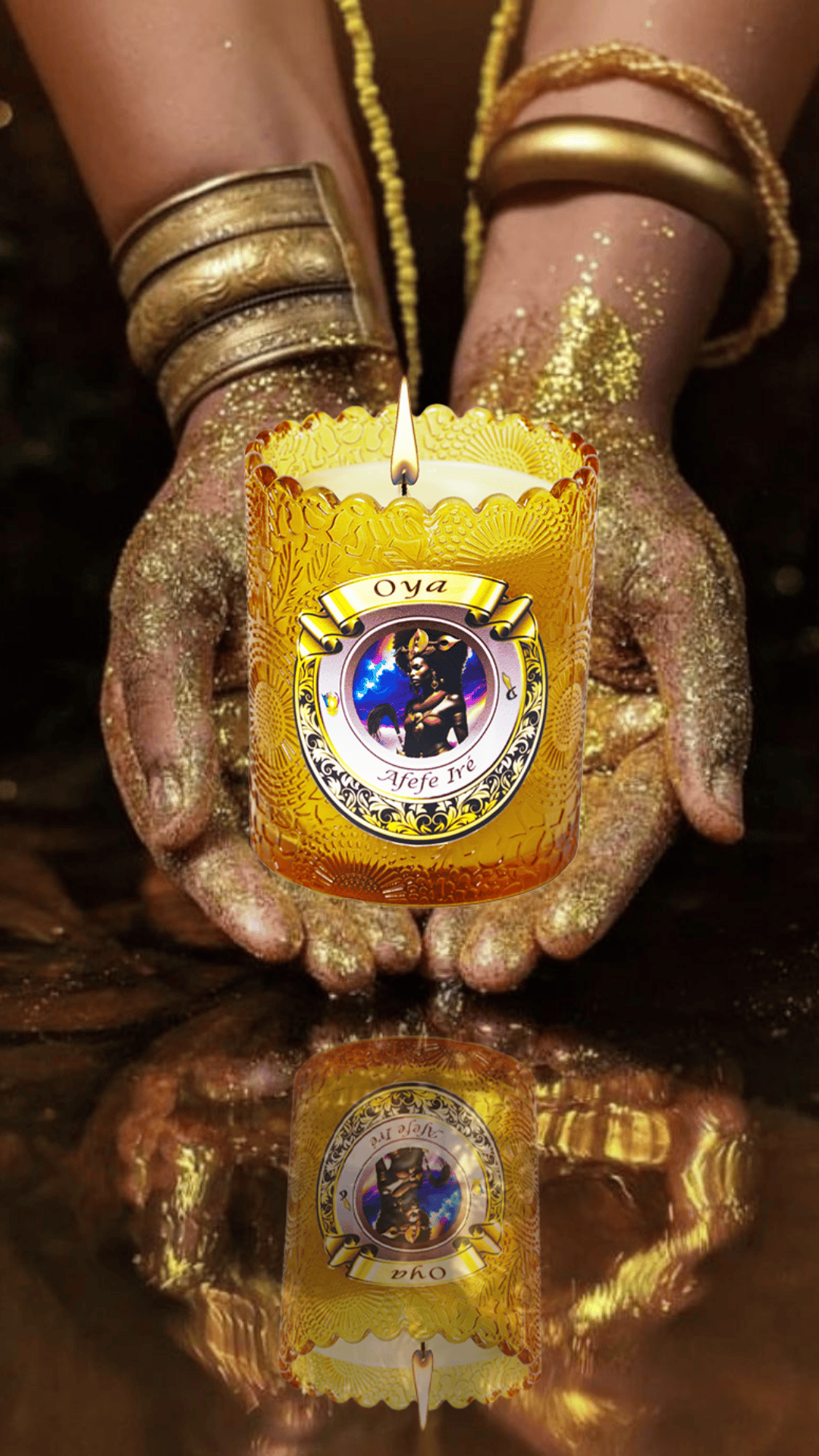 Vela de Oyá – Transformación, Poder y Viento de Cambio - Oyá Candle – Transformation, Power & Winds of Change