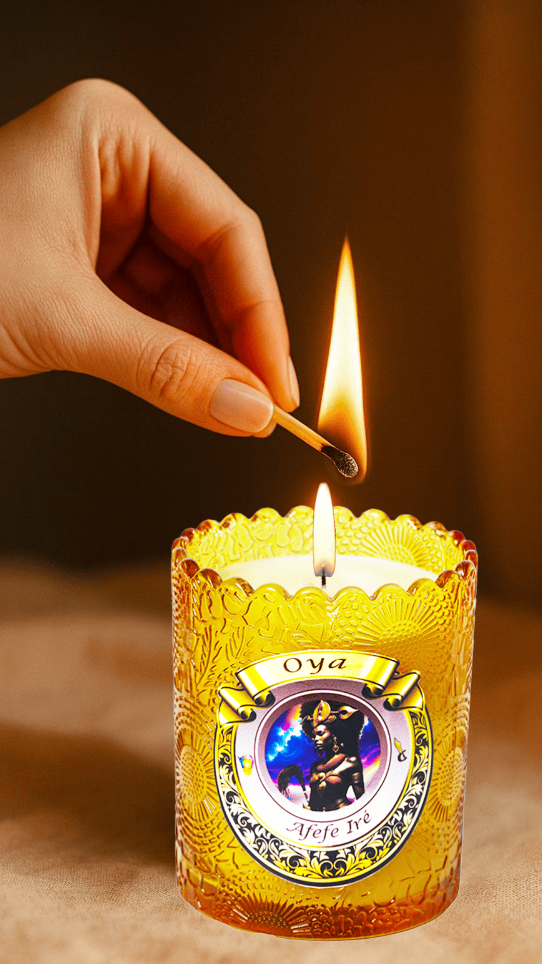 Vela de Oyá – Transformación, Poder y Viento de Cambio - Oyá Candle – Transformation, Power & Winds of Change