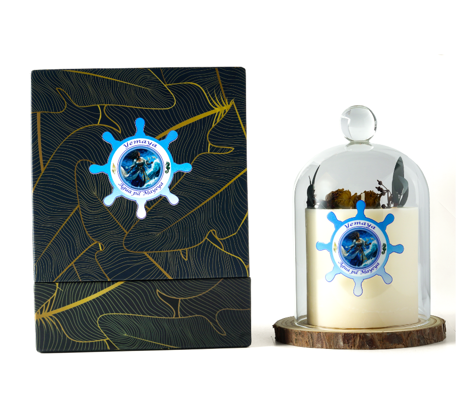 Vela Premium para Yemayá de Santería y Orishas para Amor Maternal, Protección y Paz Espiritual. Premium Yemaya Candle for Santeria & Orishas for Maternal Love, Protection & Spiritual Peace