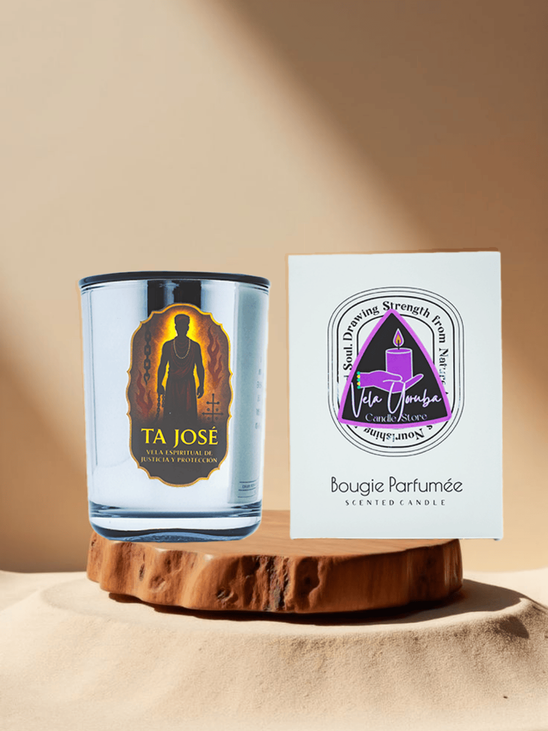 Vela de Lujo para Ta José – Aroma florales, Protección y Poder Espiritual - Luxury Candle for Ta José – Floral Scents, Spiritual Protection & Power