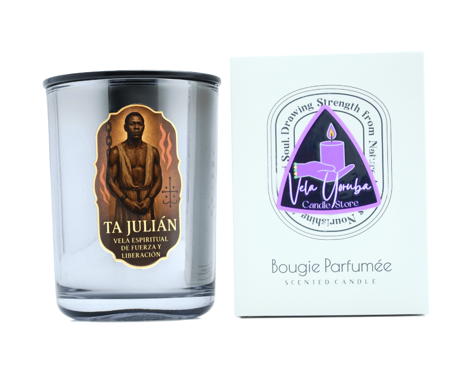 Vela de Lujo para Ta Julian – Aroma florales, Protección y Poder Espiritual - Luxury Candle for Ta Julian– Floral Scents, Spiritual Protection & Power