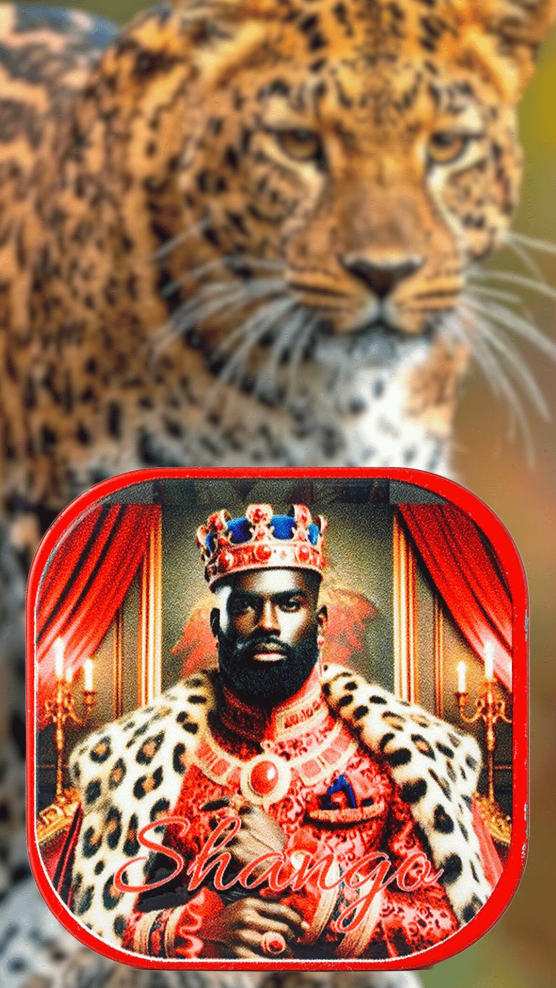 Vela de 2 onzas para Shangó de Santería y Orishas para Pasión, Fuerza y Poder Espiritual. 2 ounce Shango Candle for Santeria & Orishas for Passion, Strength & Spiritual Power.