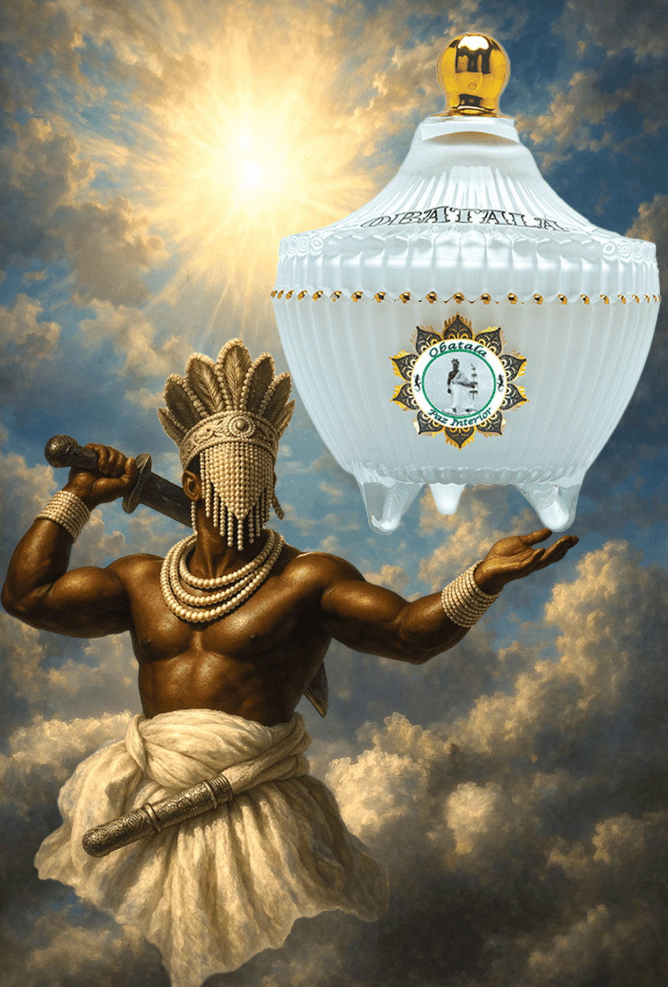 Vela Premium de 2 Onzas para Obatalá de Santería y Orishas para Paz, Claridad y Protección. Premium Obatala Candle for Santeria & Orishas for Peace, Clarity & Spiritual Protection Espiritual.