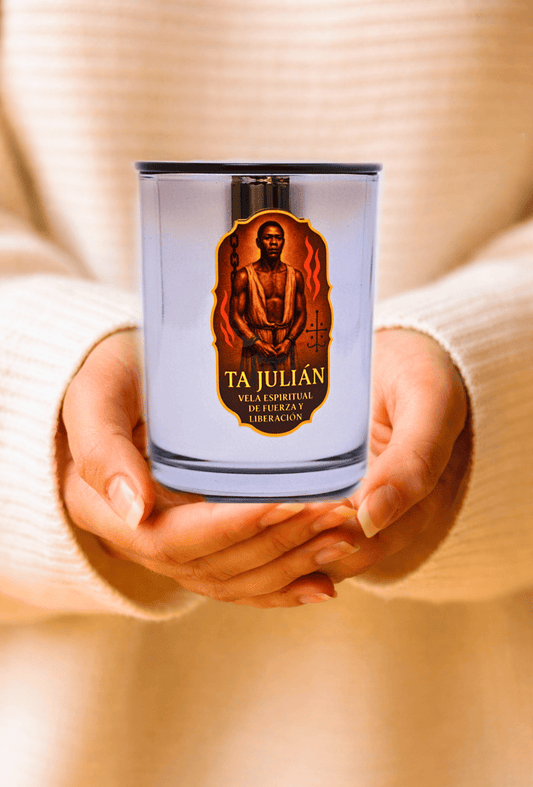 Vela de Lujo para Ta Julian – Aroma florales, Protección y Poder Espiritual - Luxury Candle for Ta Julian– Floral Scents, Spiritual Protection & Power