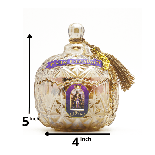 Vela premium dedicada a San Lázaro de Santería y Orishas para Protección, Salud, Fe y Bendiciones. Saint Lazarus Candle – Premium Santeria & Orisha Candle for Protection, Health, Faith & Blessings.