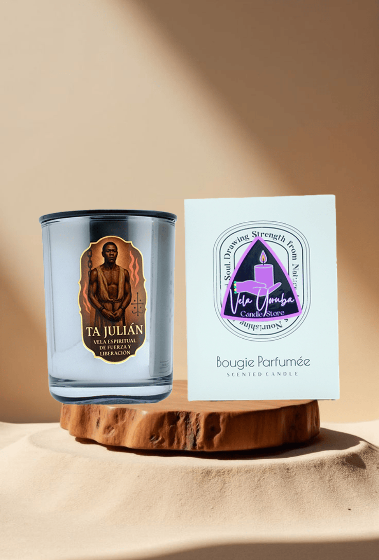Vela de Lujo para Ta Julian – Aroma florales, Protección y Poder Espiritual - Luxury Candle for Ta Julian– Floral Scents, Spiritual Protection & Power