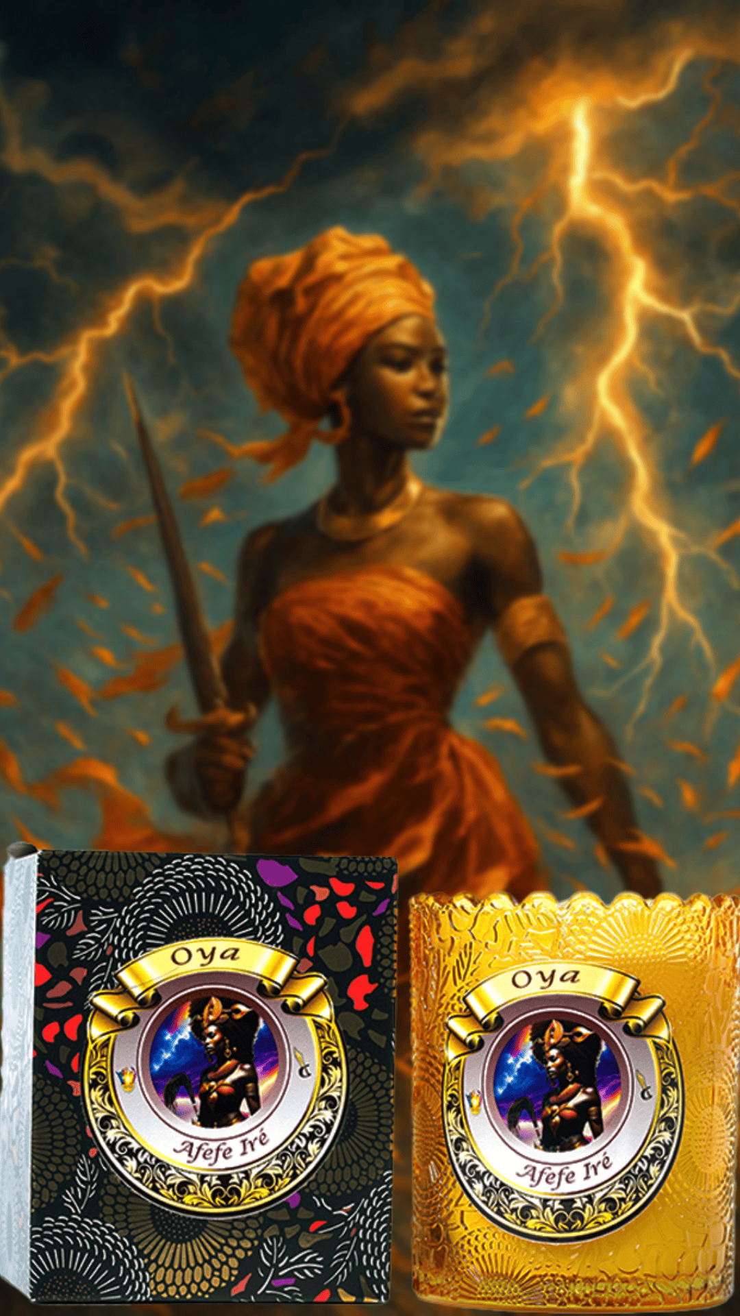 Vela de Oyá – Transformación, Poder y Viento de Cambio - Oyá Candle – Transformation, Power & Winds of Change